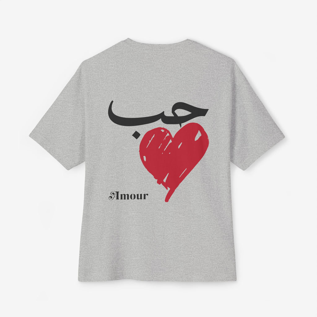 AMOUR HEART GRAPHIC T-SHIRT | BILINGUAL LOVE STATEMENT TEE