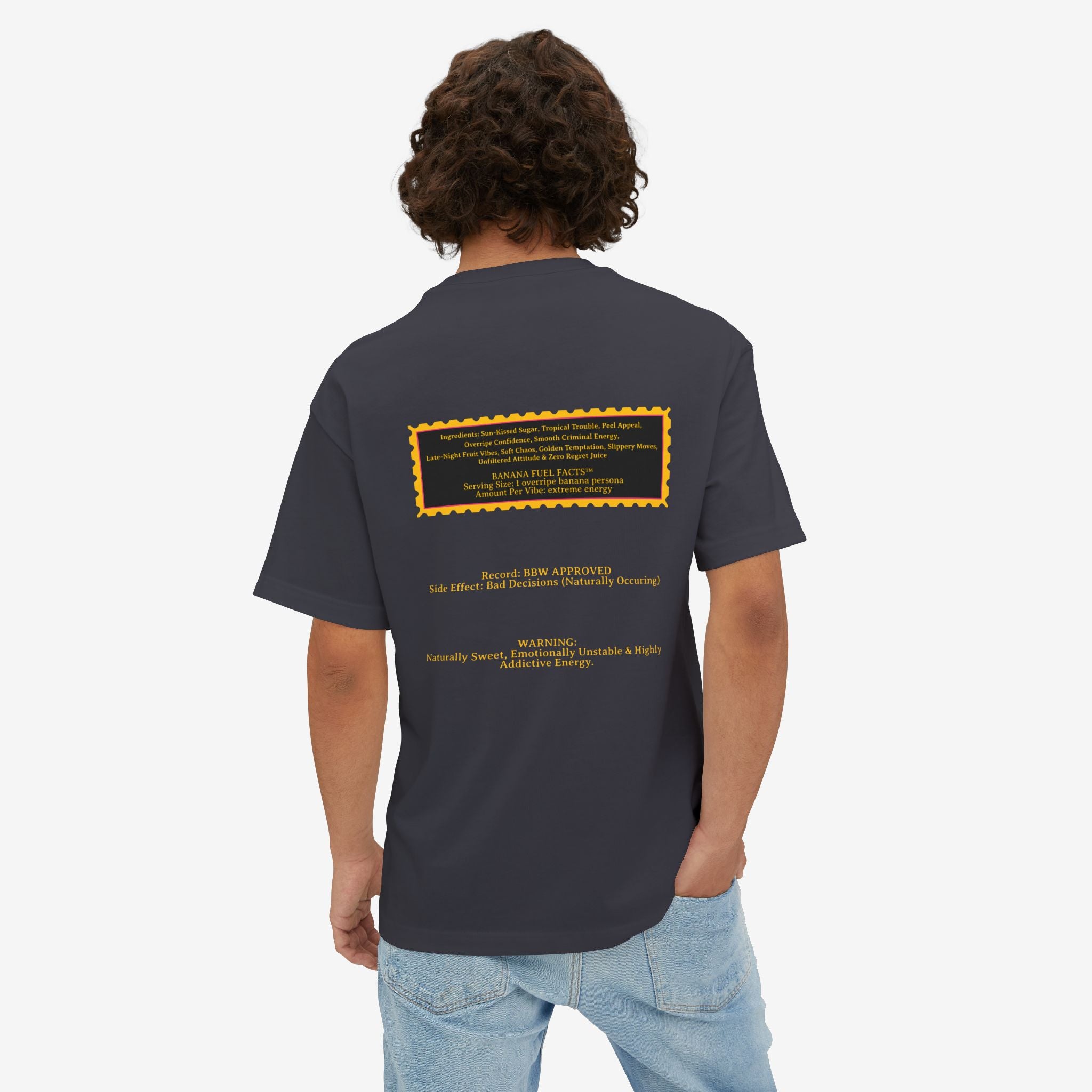 BANANA FUEL FACTS™ — OVER-RIPE ENERGY GRAPHIC TEE