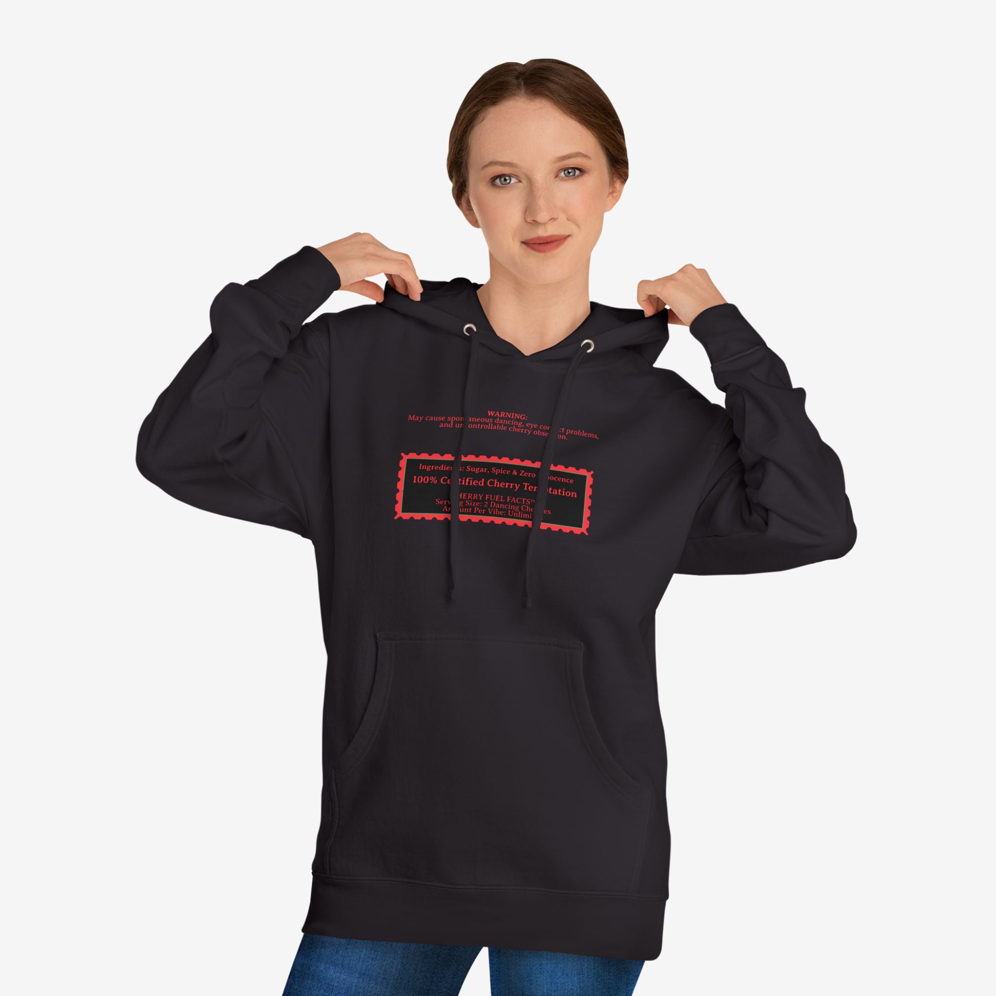 CHERRY FUEL FACTS — NAUGHTY DANCING CHERRIES GRAPHIC HOODIE