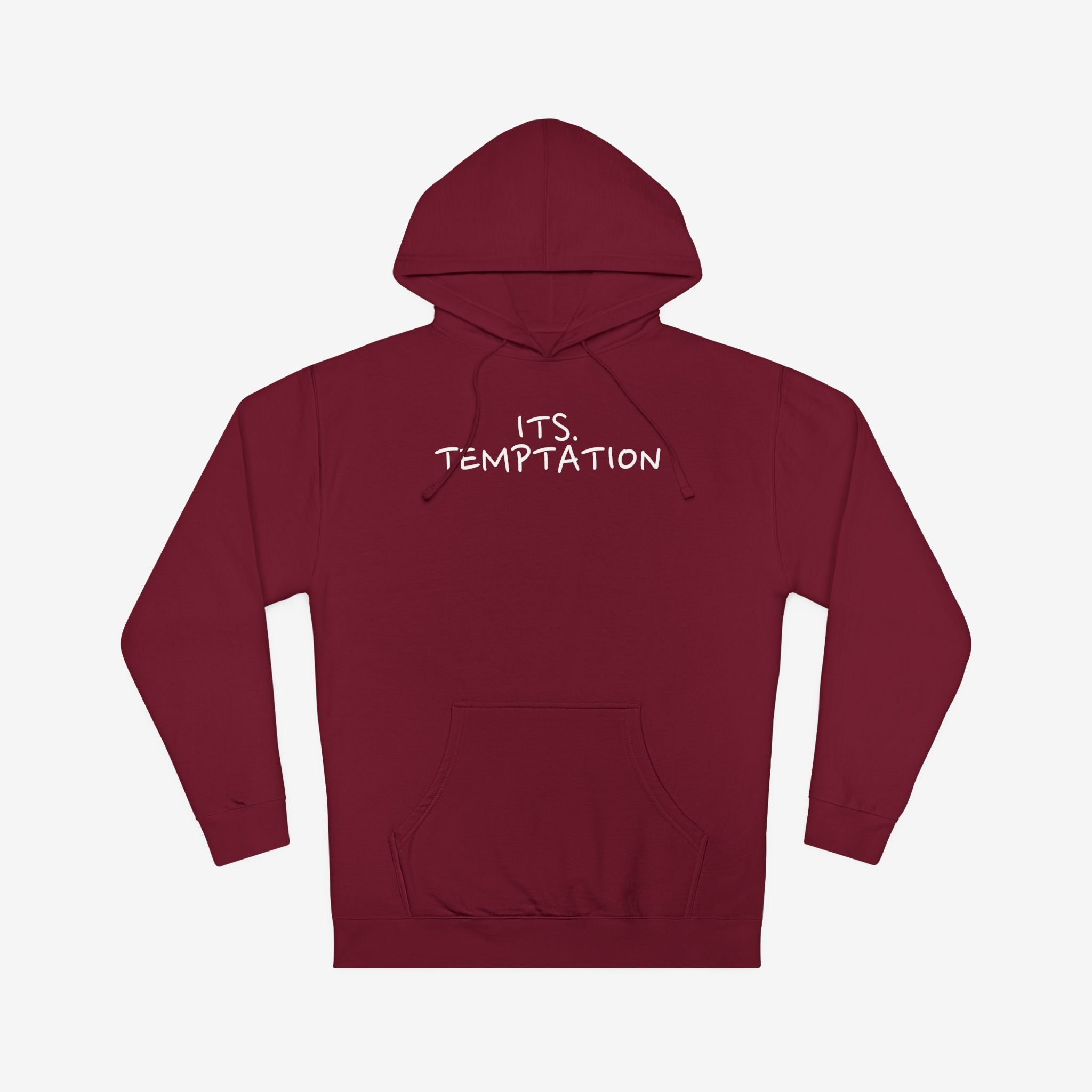 TEMPTATION HOODIE — “TRUST ME, LOVE ME, F*CK ME” GRAPHIC HOODED SWEATSHIRT