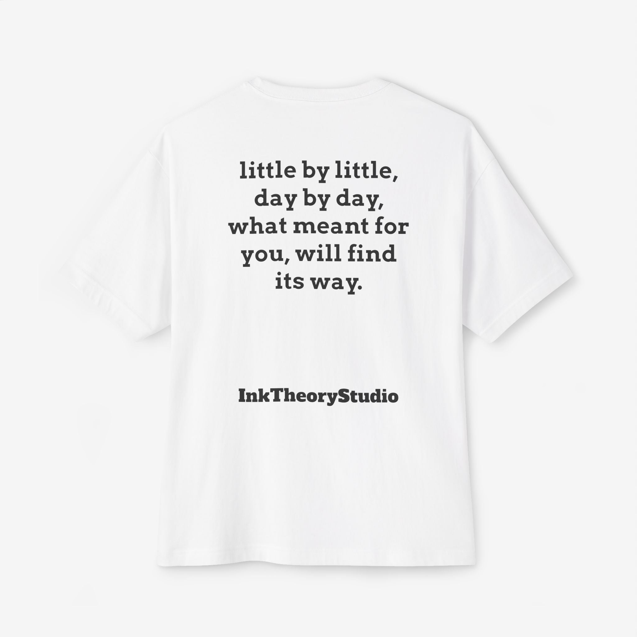 CUSTOMIZABLE BOXY TEE — MINIMALIST FRONT/BACK TEXT T-SHIRT