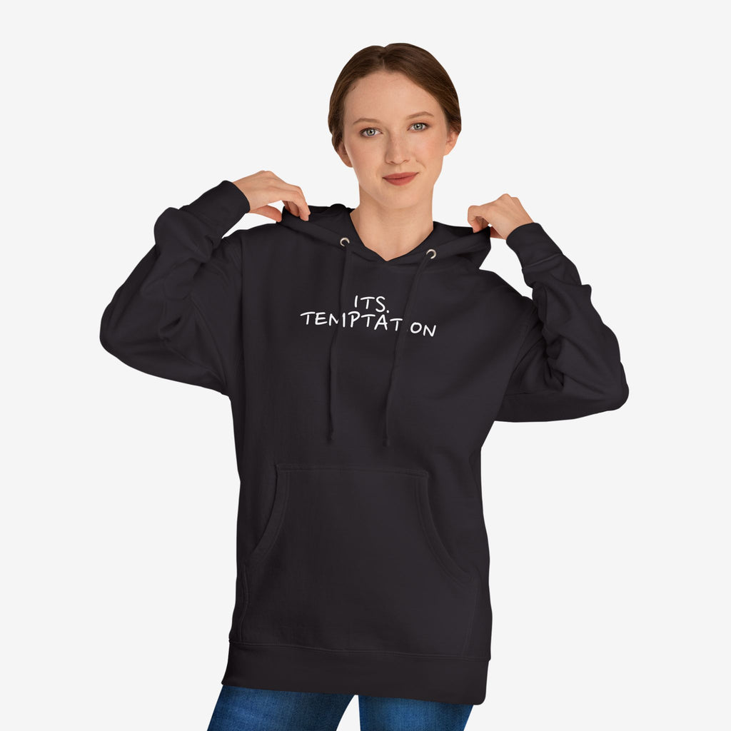 TEMPTATION HOODIE — “TRUST ME, LOVE ME, F*CK ME” GRAPHIC HOODED SWEATSHIRT