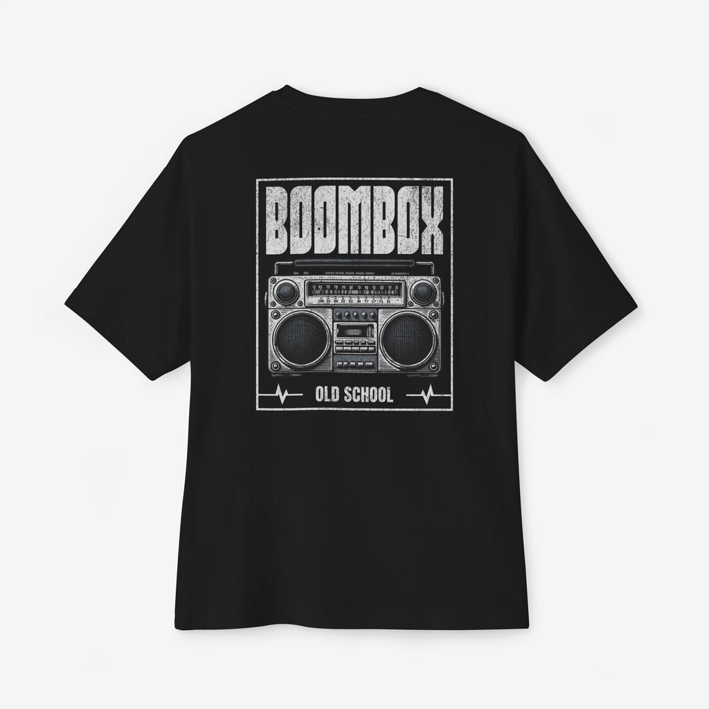 OLD SCHOOL BOOMBOX T-SHIRT – VINTAGE RETRO RADIO HIP HOP 80s 90s GRAPHIC TEE