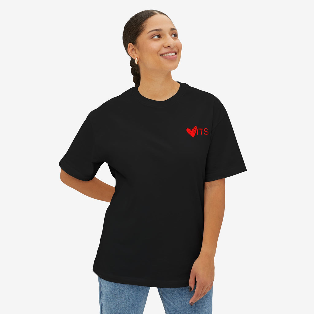 LOVE من أول NAZRA TEE — OVERSIZED BOXY WHITE T-SHIRT