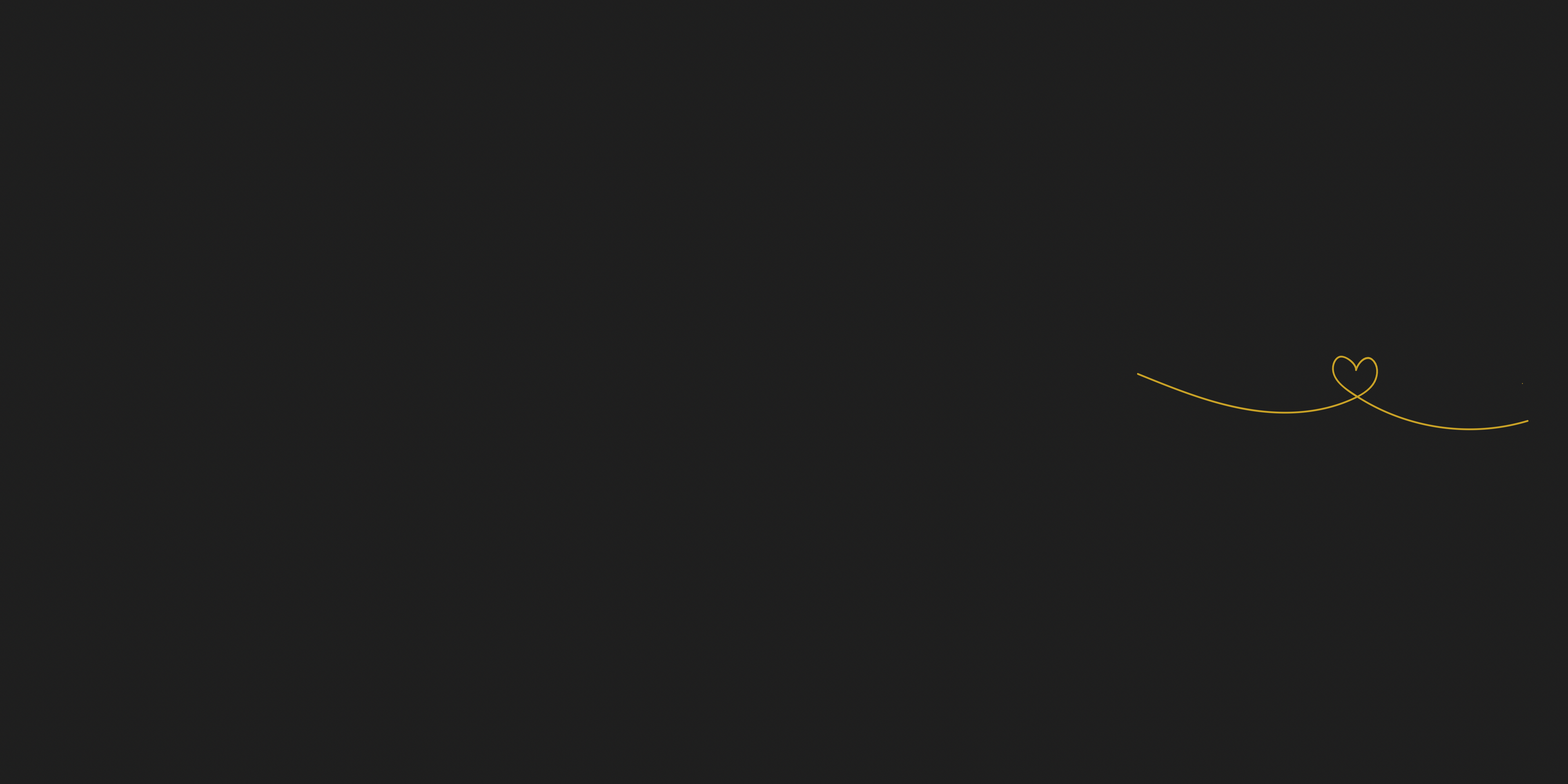 Minimal gold heart line art on dark background for graphic apparel design