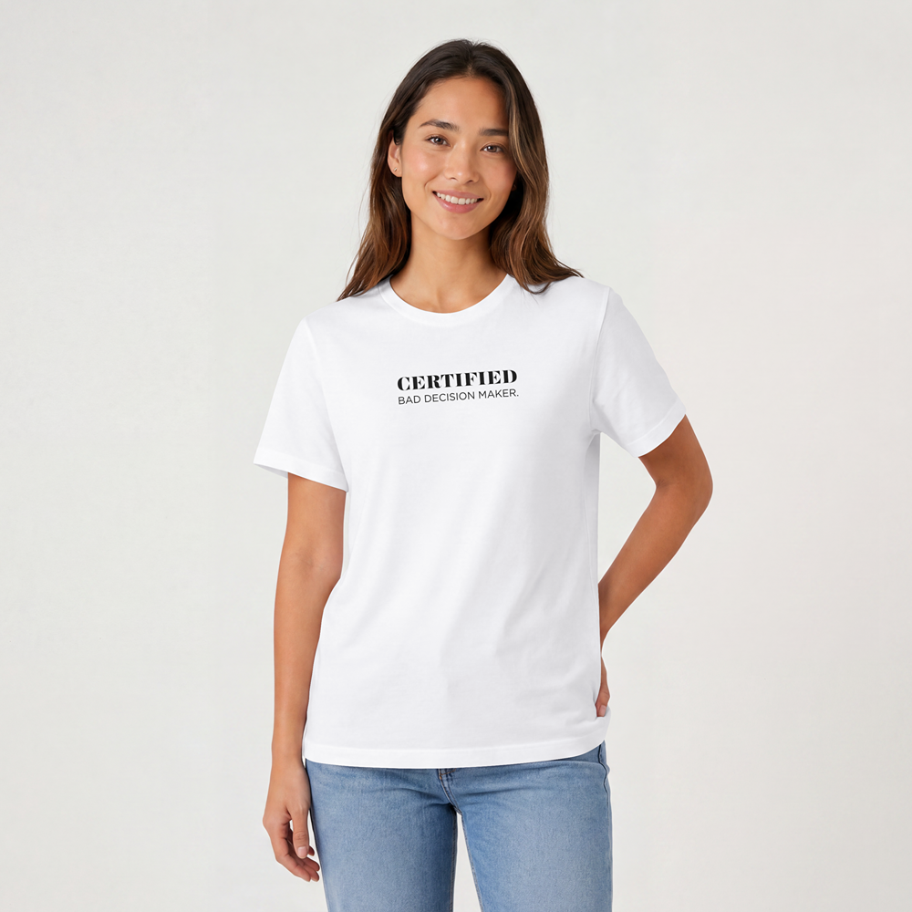 BAD DECISION MAKER ESSENTIAL TEE
