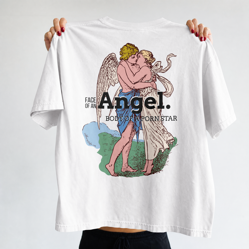 FACE OF AN ANGEL MIDWEIGHT OVERSIZED TEE
