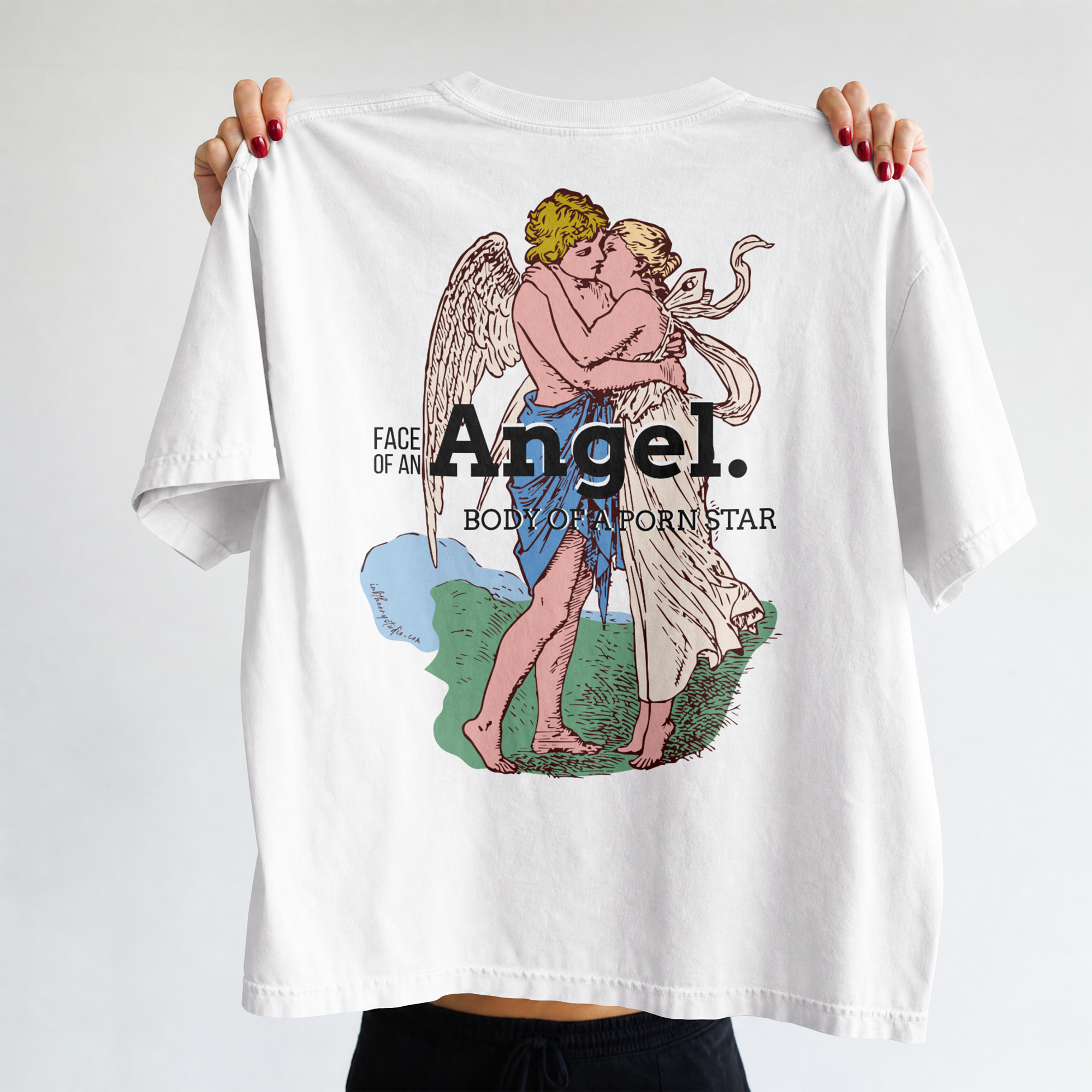 FACE OF AN ANGEL MIDWEIGHT OVERSIZED TEE