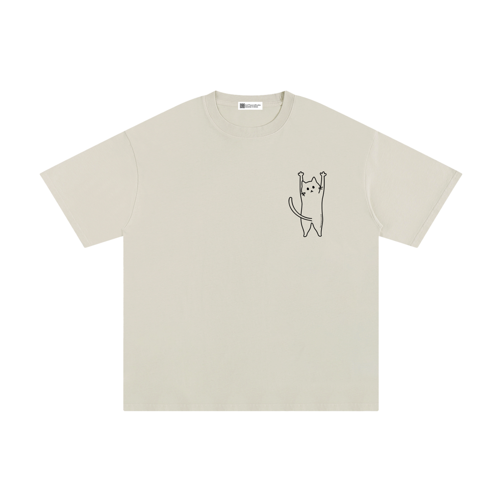 men,women,unisex,tee,R00330,Featured,Minimal,Character,cat,fallingcat,kitty