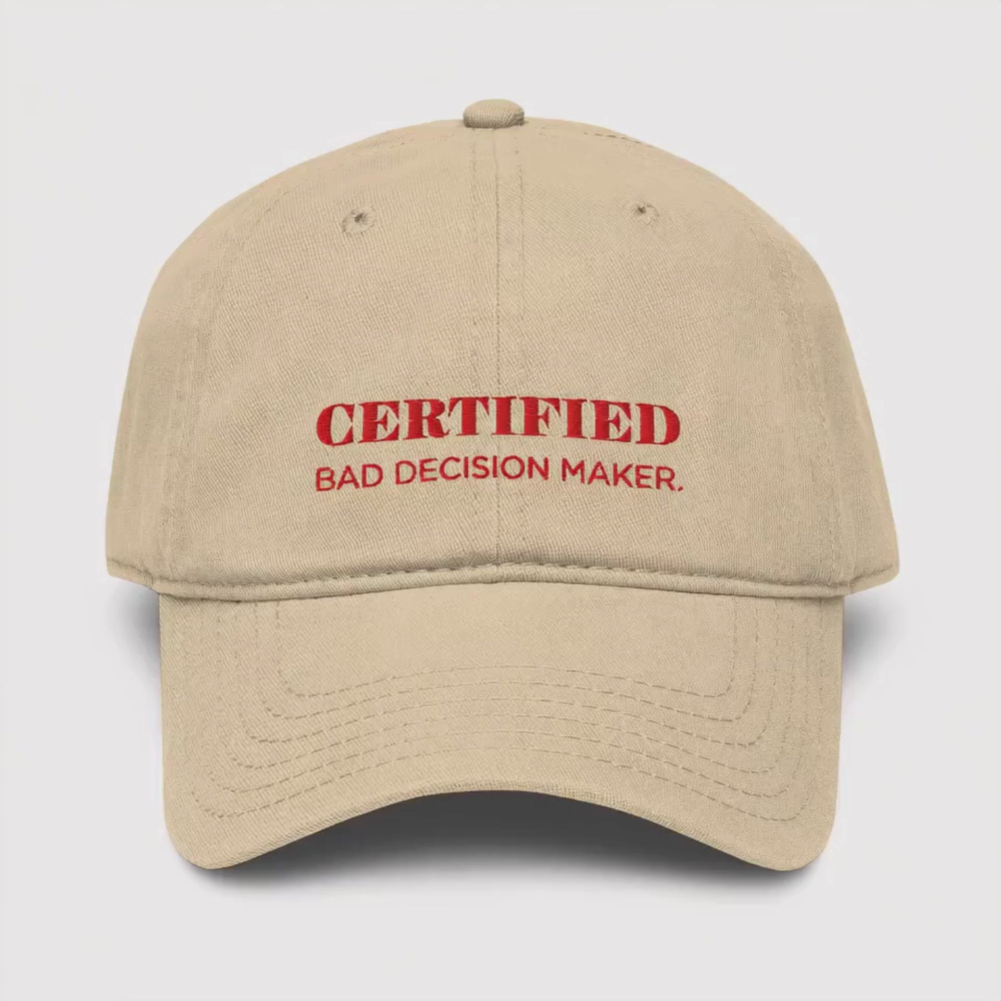 BAD DECISION MAKER WASHED DAD HAT